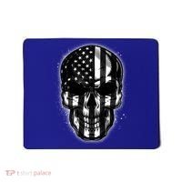Cool American USA Flag Grunge Skull Mousepad thumb 0
