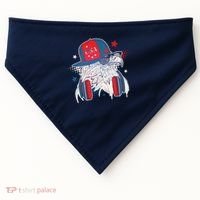 Cool American USA Flag Hipster DJ Eagle USA-Made Doggie Bandana thumb 0