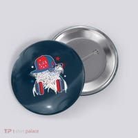 Cool American USA Flag Hipster DJ Eagle Button thumb 0