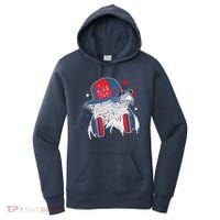 Cool American USA Flag Hipster DJ Eagle Women's Hoodie thumb 0