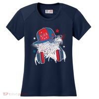 Cool American USA Flag Hipster DJ Eagle Women's Cooling Performance Crew T-Shirt thumb 0