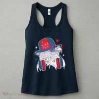 Cool American USA Flag Hipster DJ Eagle Women's Tank Top thumb 3