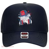 Cool American USA Flag Hipster DJ Eagle Hat thumb 0