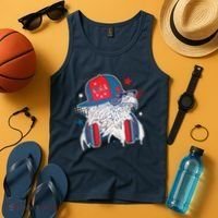 Cool American USA Flag Hipster DJ Eagle Tank Top thumb 4