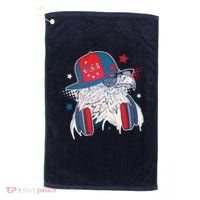 Cool American USA Flag Hipster DJ Eagle Golf Towel thumb 0