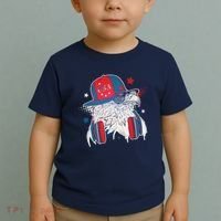 Cool American USA Flag Hipster DJ Eagle Toddler T-Shirt thumb 2