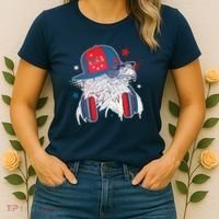 Cool American USA Flag Hipster DJ Eagle Women's T-Shirt thumb 2