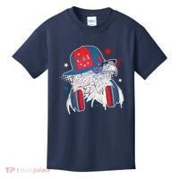Cool American USA Flag Hipster DJ Eagle Kids T-Shirt thumb 0