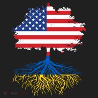 Cool American Ukrainian Roots I Stand With Ukraine USA Ukraine Flags Women's Sweatshirt thumb 2