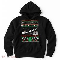 Christmas Ambulance Ugly Sweater Emergency Medical EMT Hoodie thumb 0