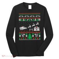 Christmas Ambulance Ugly Sweater Emergency Medical EMT Long Sleeve Shirt thumb 0