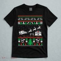 Christmas Ambulance Ugly Sweater Emergency Medical EMT T-Shirt thumb 5