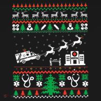 Christmas Ambulance Ugly Sweater Emergency Medical EMT Mousepad thumb 1