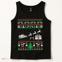 Christmas Ambulance Ugly Sweater Emergency Medical EMT Tank Top thumb 2