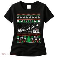 Christmas Ambulance Ugly Sweater Emergency Medical EMT Women's T-Shirt thumb 0