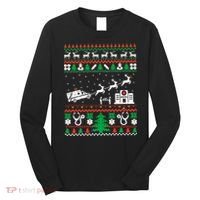 Christmas Ambulance Ugly Sweater Emergency Medical Emt Long Sleeve Shirt thumb 0