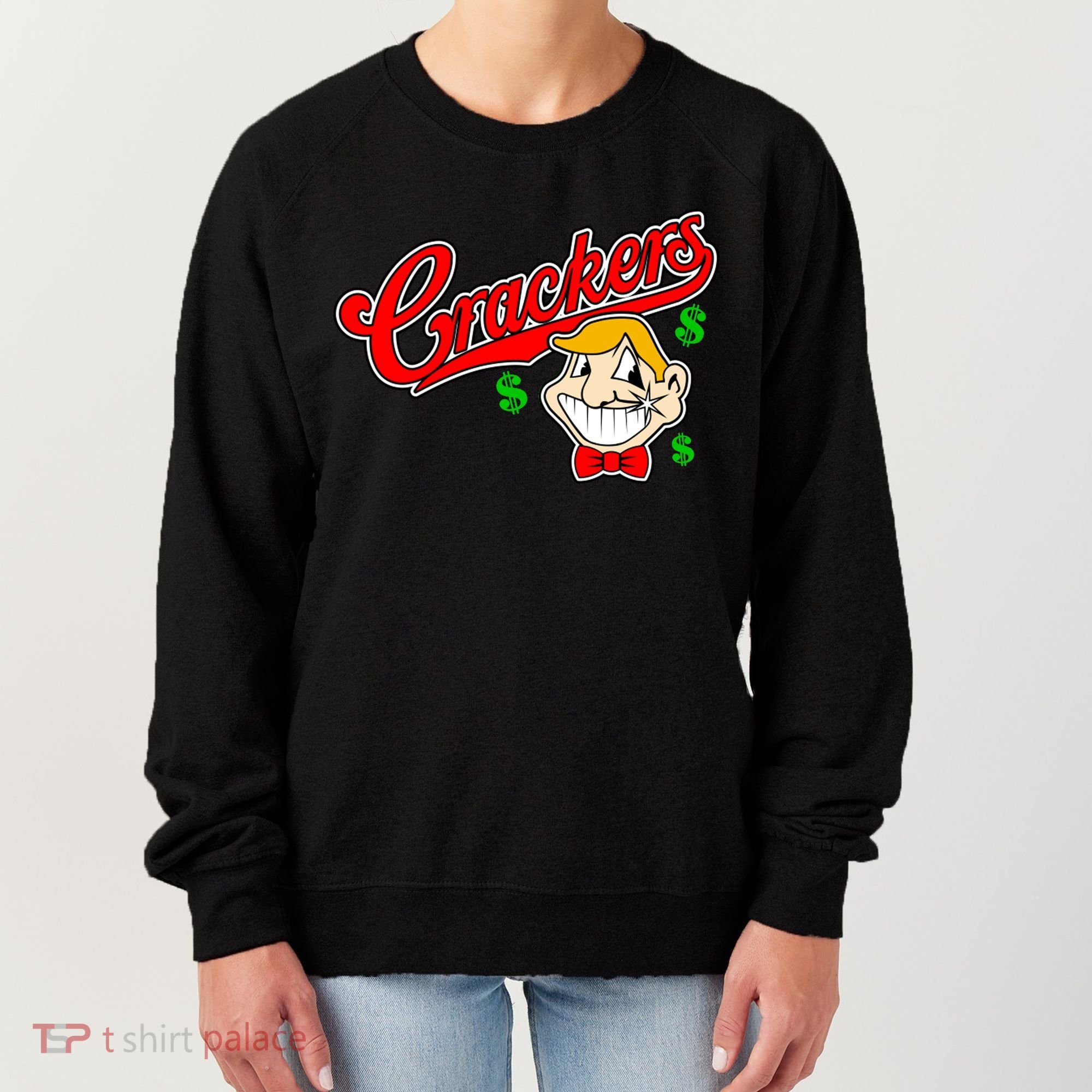 Caucasians Crackers Baseball Money Logo Women's Sweatshirt