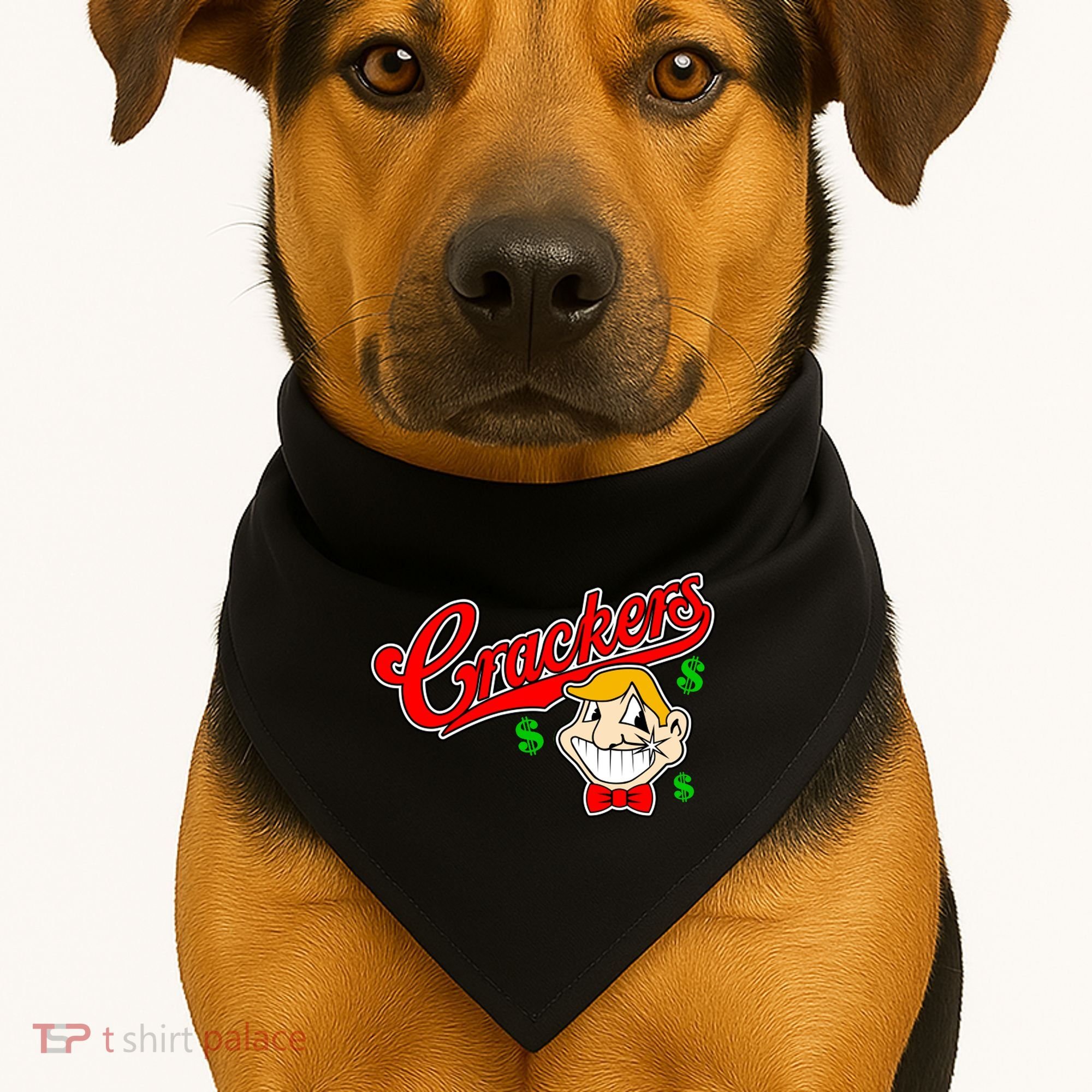 Caucasians Crackers Baseball Money Logo USA-Made Doggie Bandana