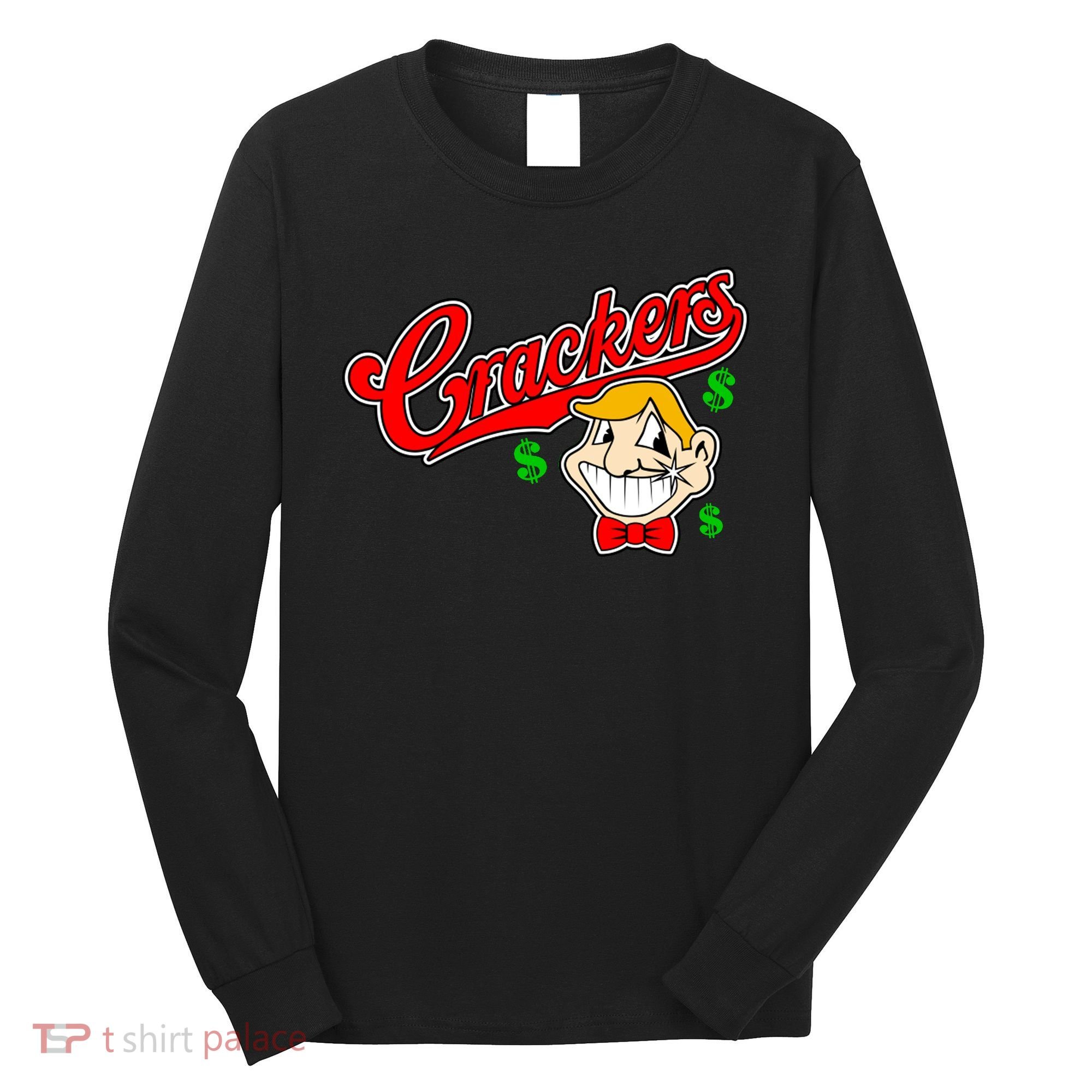 Caucasians Crackers Baseball Money Logo Long Sleeve Shirt