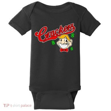 Caucasians Crackers Baseball Money Logo Baby Bodysuit