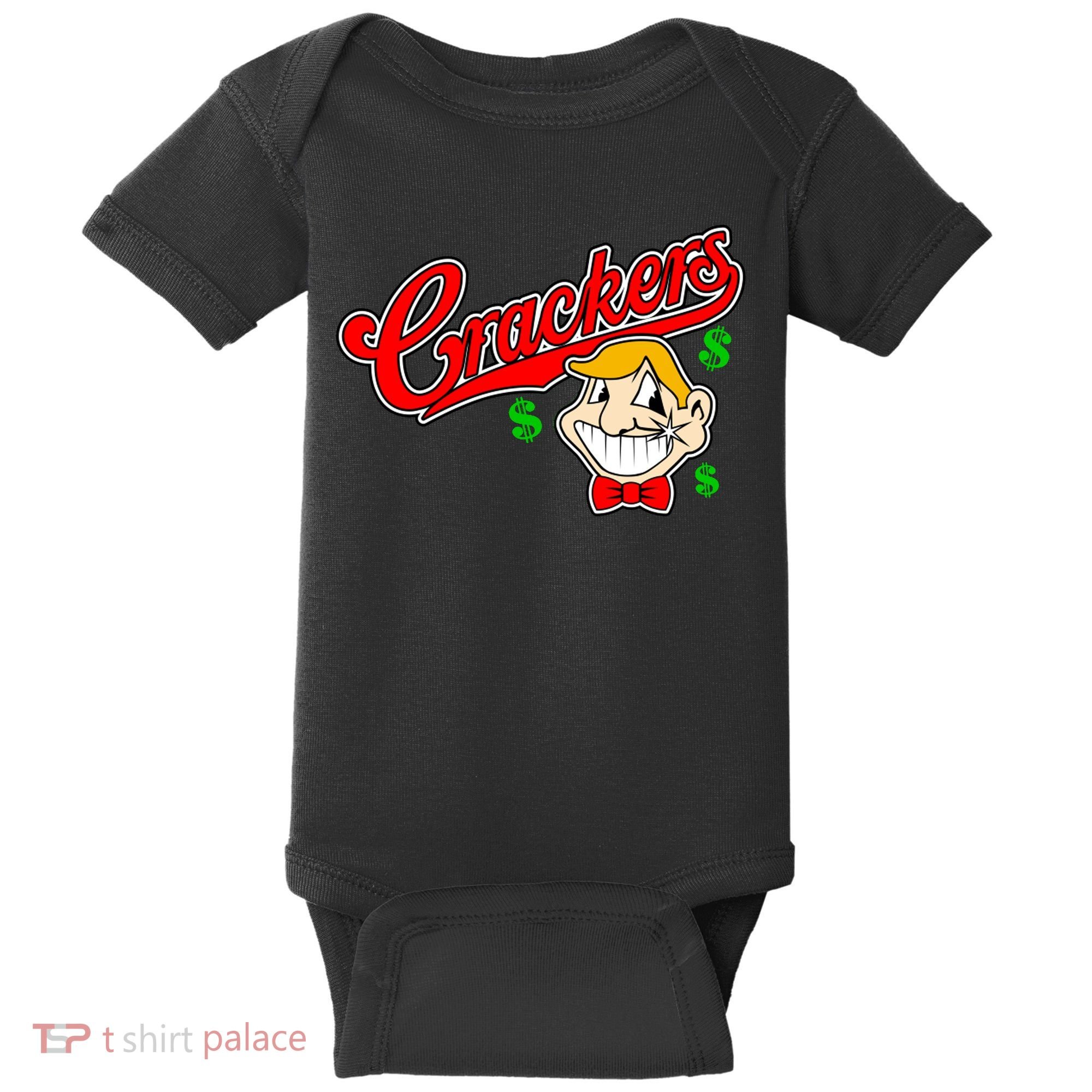 Caucasians Crackers Baseball Money Logo Baby Bodysuit