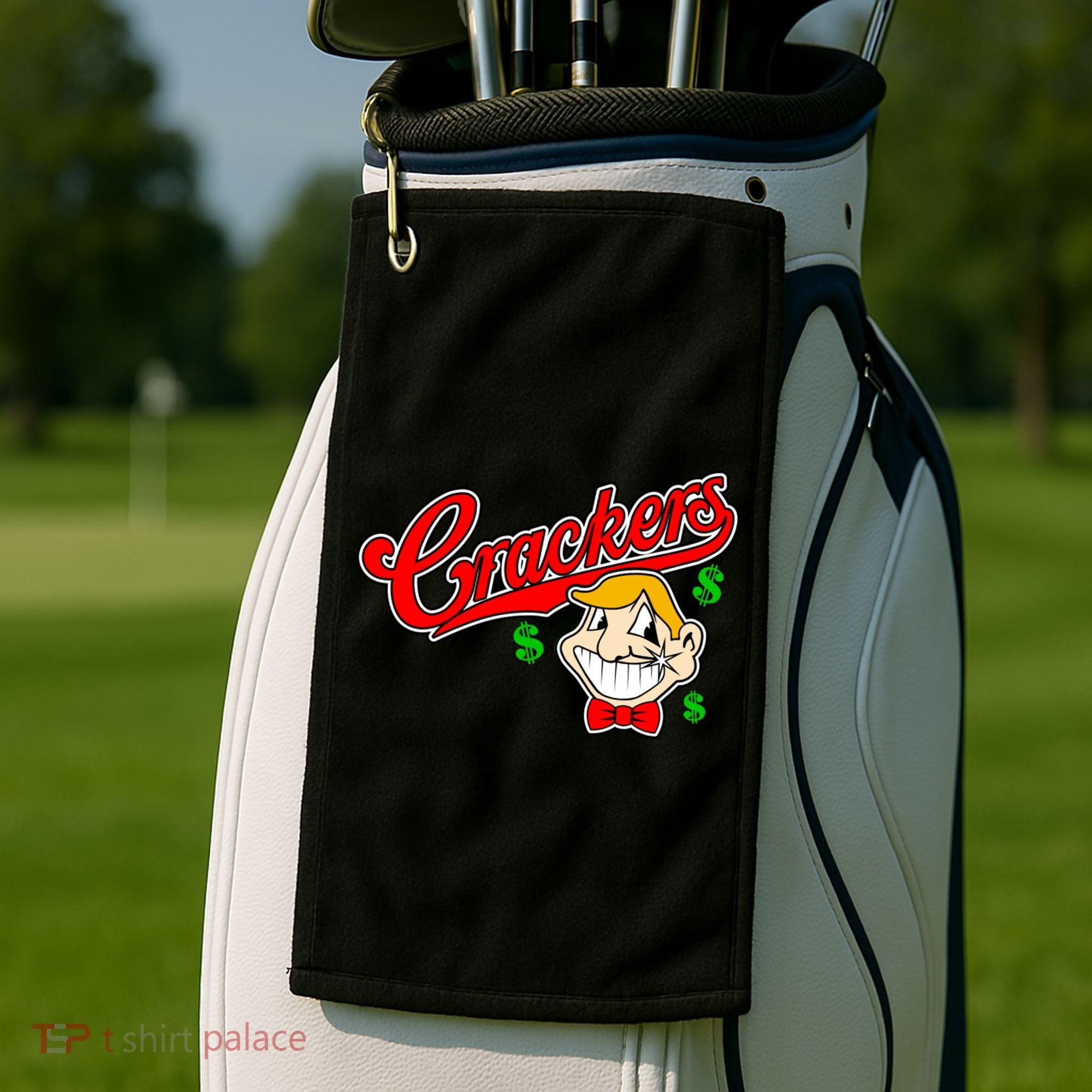 Caucasians Crackers Baseball Money Logo Golf Towel