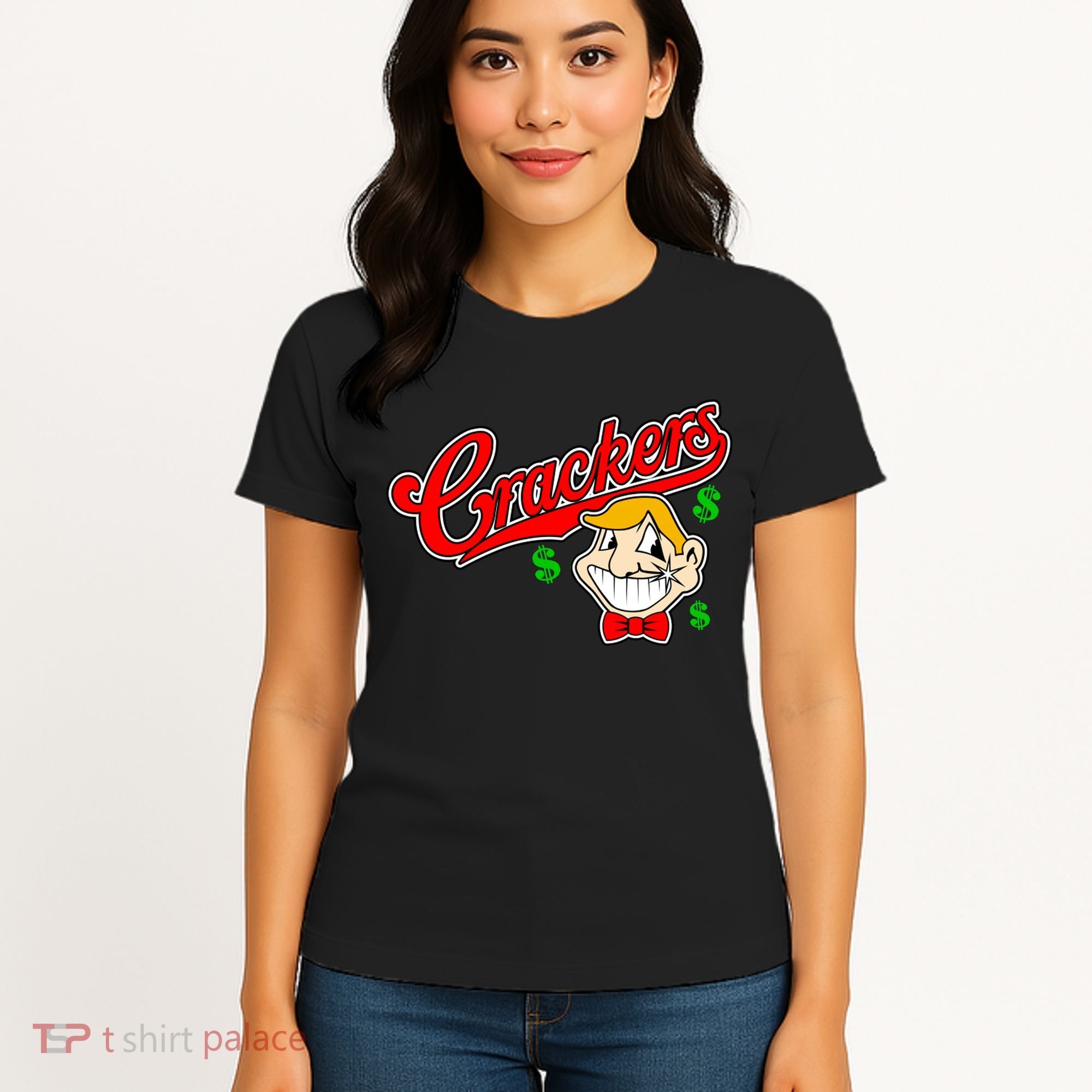 Caucasians Crackers Baseball Money Logo Women's T-Shirt