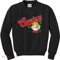 Caucasians Crackers Baseball Money Logo Kids Sweatshirt thumb 0