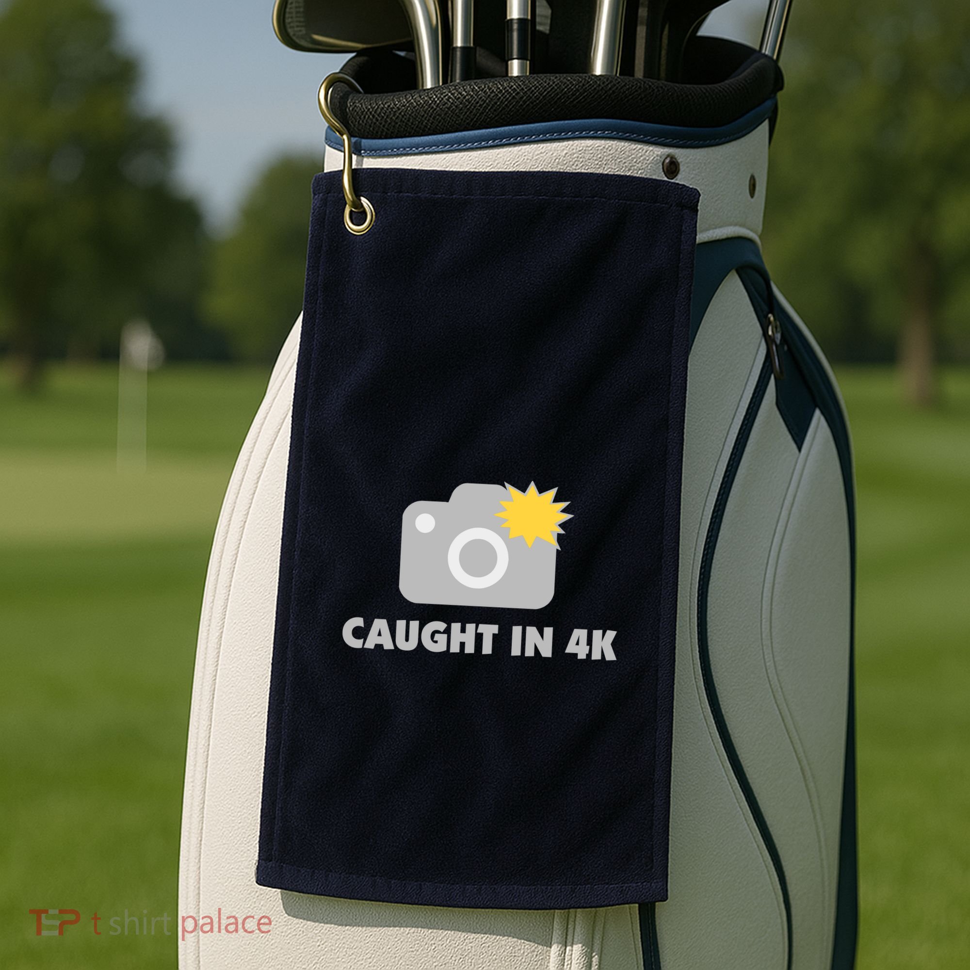 Caught In 4K Golf Towel