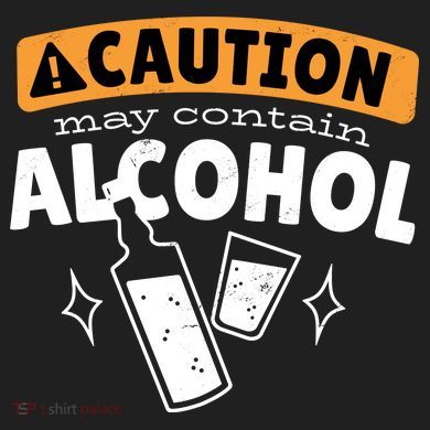 Caution May Contain Alcohol Ladies Heavyweight Boxy Pullover Hoodie