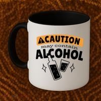 Caution May Contain Alcohol Coffee Mug thumb 2