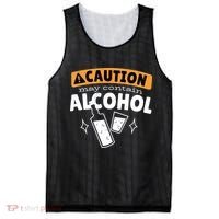 Caution May Contain Alcohol Mesh Reversible Basketball Jersey Tank thumb 0