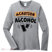 Caution May Contain Alcohol Women's Long Sleeve Shirt thumb 0