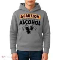 Caution May Contain Alcohol Kids Hoodie thumb 4