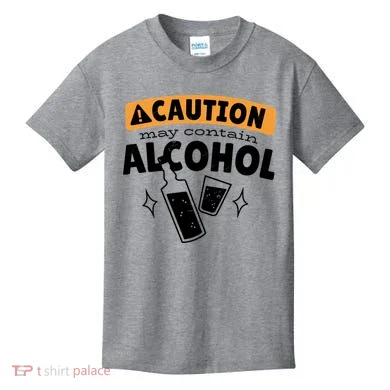 Caution May Contain Alcohol Kids T-Shirt