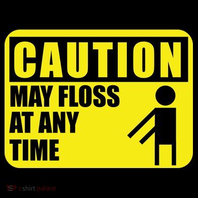 Caution May Floss At Any Time Hooded Wearable Blanket