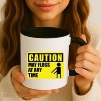 Caution May Floss at Any Time Coffee Mug thumb 3