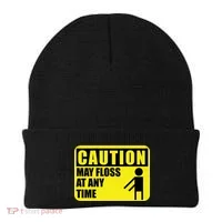 Caution May Floss at Any Time Beanie thumb 0