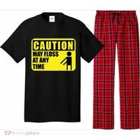 Caution May Floss At Any Time Pajama Set thumb 0