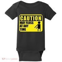 Caution May Floss at Any Time Baby Bodysuit thumb 0