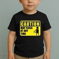 Caution May Floss at Any Time Toddler T-Shirt thumb 2