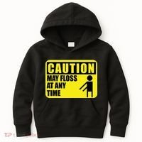 Caution May Floss at Any Time Kids Hoodie thumb 0