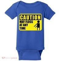 Caution May Floss At Any Time Baby Bodysuit thumb 0