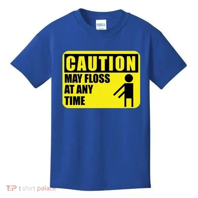 Caution May Floss At Any Time Kids T-Shirt