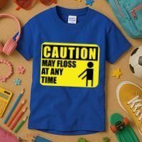 Caution May Floss At Any Time Kids T-Shirt thumb 3