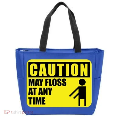 Caution May Floss At Any Time Tote Bag