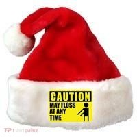 Caution May Floss at Any Time Santa Hat thumb 0