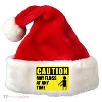 Caution May Floss At Any Time Santa Hat thumb 0