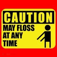 Caution May Floss at Any Time Santa Hat thumb 1