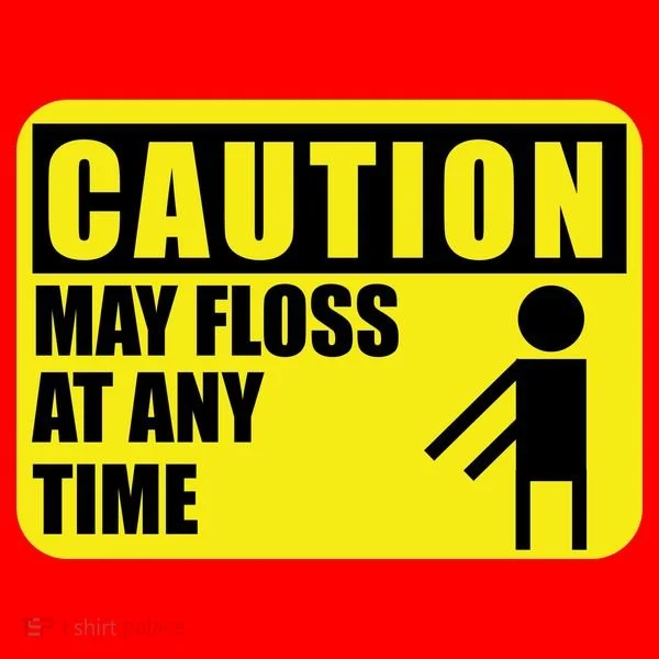Caution May Floss at Any Time Santa Hat